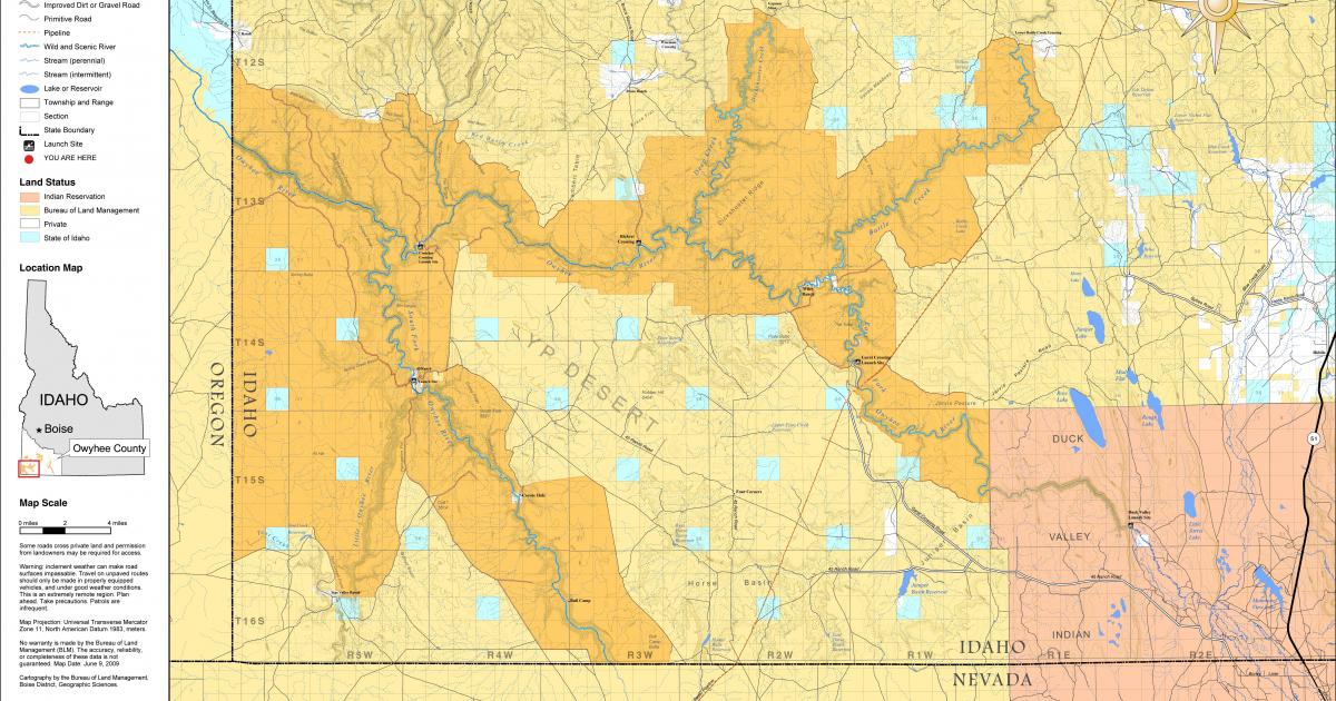 Owyhee River Wilderness Map Bureau Of Land Management   Owyhee River Wilderness Map 